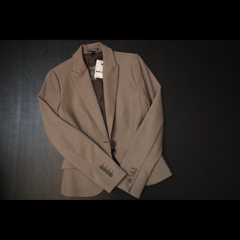 New Express Pinstripe Blazer - Women’s - Picture 3 of 5